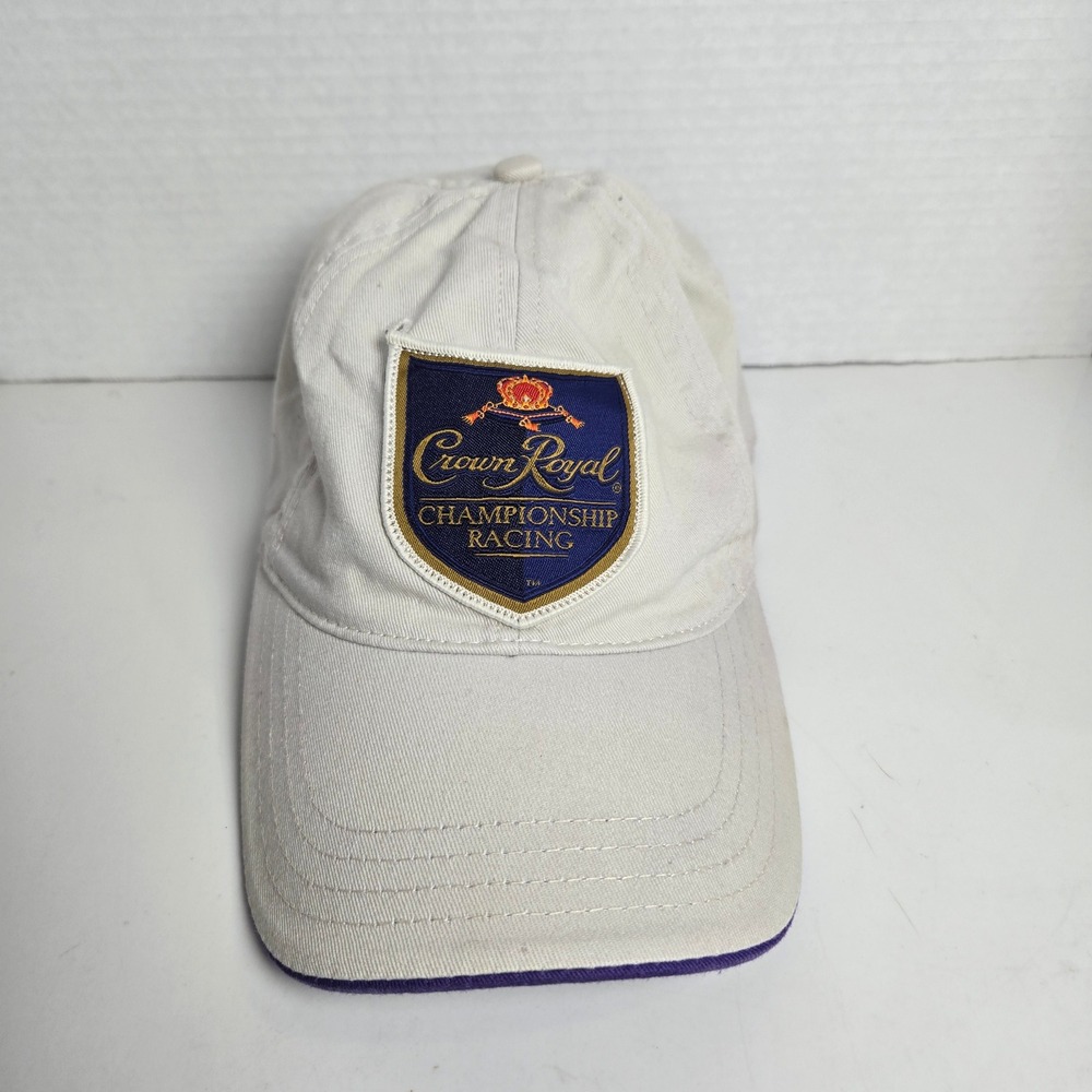 Crown Royal Championship Racing White Hat Cap Purple Patch H3 Sportsgear